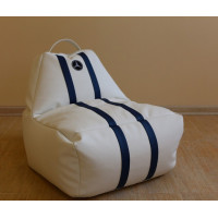 Крісло-мішок для дітей біле, кожзам